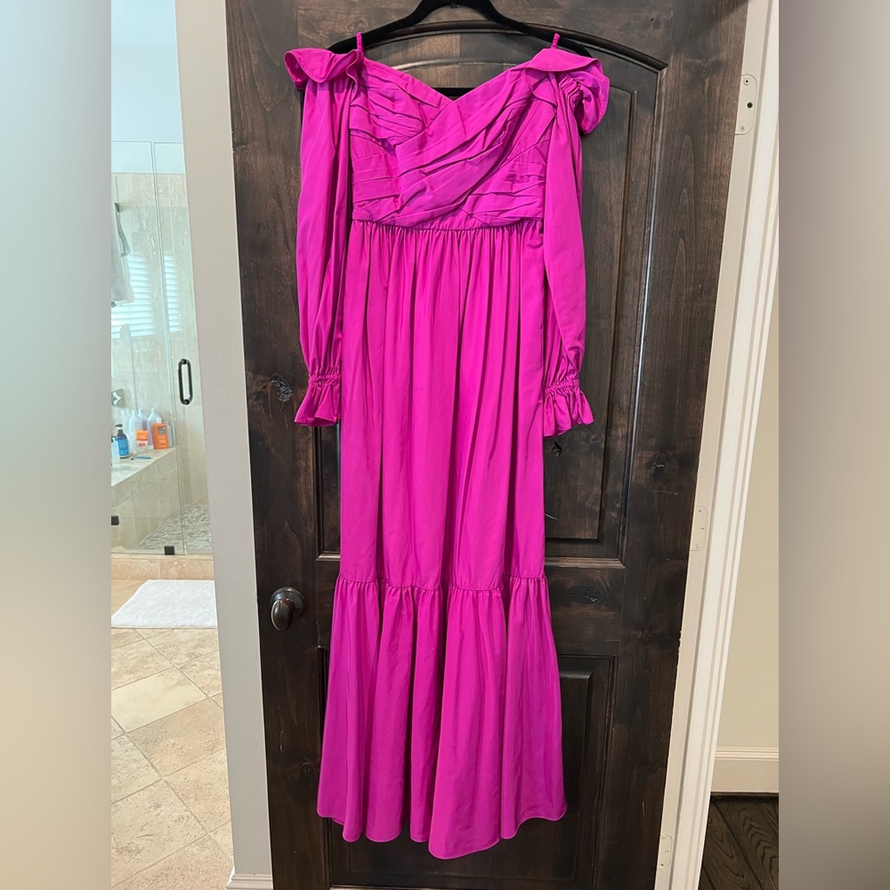 Self portrait taffeta maxi dress